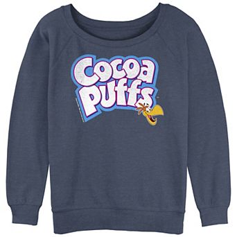 Juniors' Cocoa Puffs Logo Slouchy Terry Graphic Pullover