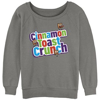 Juniors' Cinnamon Toast Crunch Logo Slouchy Terry Graphic Pullover