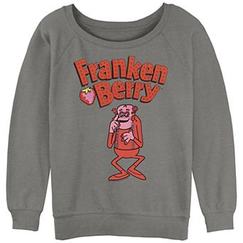 Juniors' Franken Berry Logo Slouchy Terry Graphic Pullover