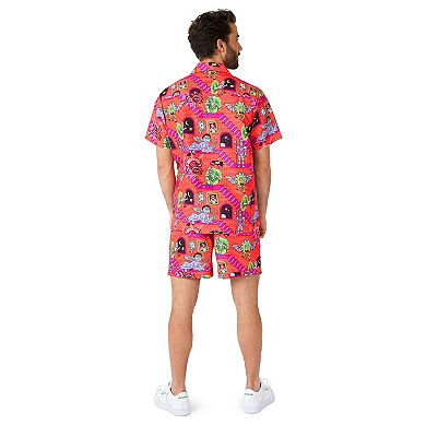 Men's OppoSuits Rick & Morty Surreal Summer Short Sleeve Button Down Shirt & Shorts Set