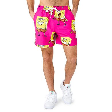 Men's OppoSuits SpongeBob SquarePants Pink Short Sleeve Button Down Shirt & Shorts Set