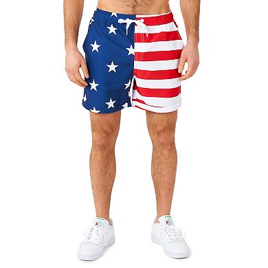 Men's OppoSuits American Flag McSummer Short Sleeve Button Down Shirt & Shorts Set