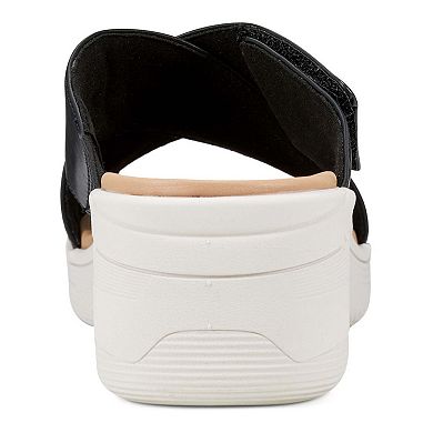 Easy Spirit Bindie Women's X-Band Wedge Slide Sandals