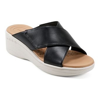 Easy Spirit Bindie Women's X-Band Wedge Slide Sandals
