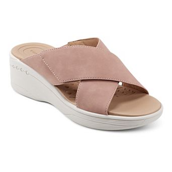 Easy Spirit Bindie Women's X-Band Wedge Slide Sandals