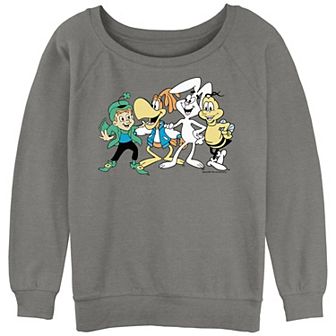 Juniors' General Mills Cereal Mascots Slouchy Terry Graphic Pullover