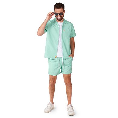 Men's OppoSuits Magic Mint Short Sleeve Button Down Shirt & Shorts Set