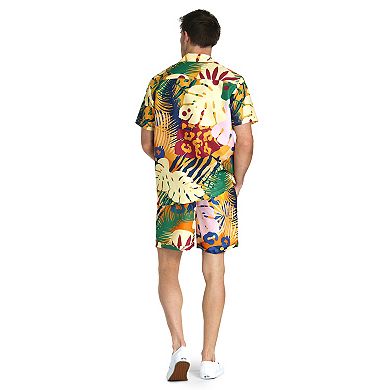 Men's OppoSuits Tropic Thrill Print Short Sleeve Button Down Shirt & Shorts Set