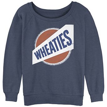 Juniors' Wheaties Logo Slouchy Terry Graphic Pullover