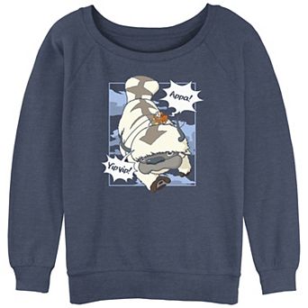 Juniors' Avatar The Last Airbender Appa Ride Slouchy Terry Graphic Pullover
