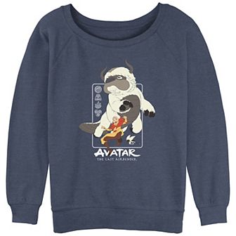 Juniors' Avatar The Last Airbender Furry Friends Slouchy Terry Graphic Pullover