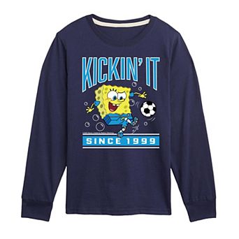 Boys 8-20 SpongeBob SquarePants Kickin' It Long Sleeve Graphic Tee