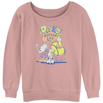Juniors' Rocko's Modern Life Classic Group Slouchy Terry Graphic Pullover