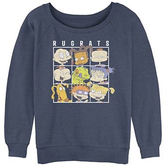 Juniors' Rugrats Babies Board Slouchy Terry Graphic Pullover