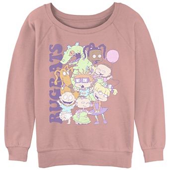 Juniors' Rugrats Playful Kids Slouchy Terry Graphic Pullover