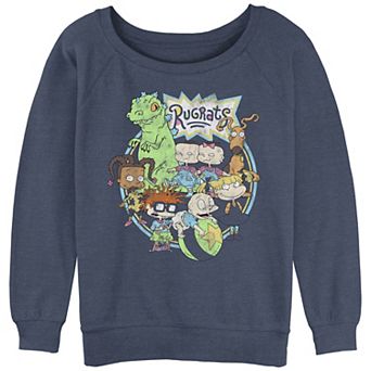 Juniors' Rugrats Classic Group Slouchy Terry Graphic Pullover