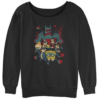Juniors' SpongeBob SquarePants Heroes League Slouchy Terry Graphic Pullover
