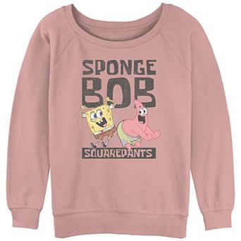 Juniors' SpongeBob SquarePants Dancing With Patrick Slouchy Terry Graphic Pullover