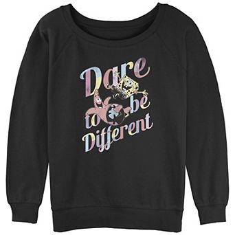 Juniors' SpongeBob SquarePants Dare To Be Different Slouchy Terry Graphic Pullover