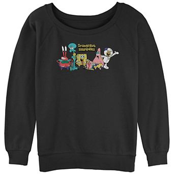 Juniors' SpongeBob SquarePants Classic Gang Slouchy Terry Graphic Pullover