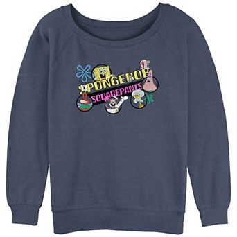 Juniors' SpongeBob SquarePants Original Crew Slouchy Terry Graphic Pullover