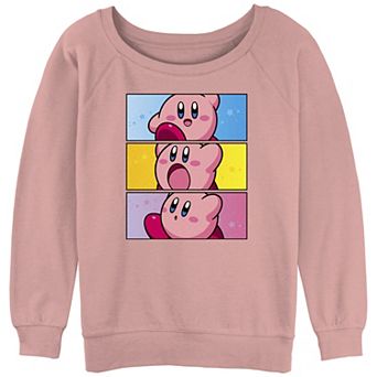Juniors' Kirby Stack Portraits Slouchy Terry Graphic Pullover
