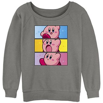 Juniors' Kirby Stack Portraits Slouchy Terry Graphic Pullover
