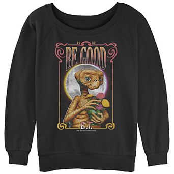 Juniors' E.T. The Extraterrestrial Be Good Slouchy Terry Graphic Pullover