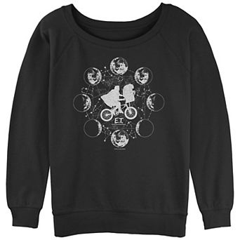 Juniors' E.T. The Extraterrestrial Lunar Phases Slouchy Terry Graphic Pullover
