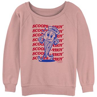 Juniors' Stranger Things Scoops Ahoy Slouchy Terry Graphic Pullover