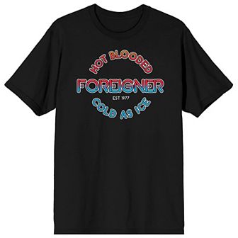 Men's Foreigner Hot Blooded Cold As Ice Tee
