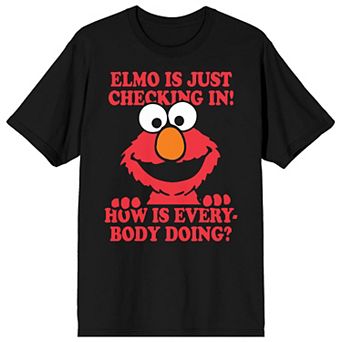 Men's Sesame Street Elmo Is Just Checking In Tee