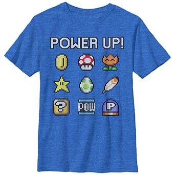 Boys Super Mario Bros Power-Up Items Graphic Tee
