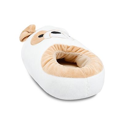 Wembley Plush Pug Puppy Dog Memory Foam Adult Slippers