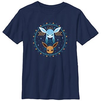 Boys Pokemon Glaceon And Eevee Winter Graphic Tee