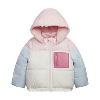 Toddler Girl Carter's Colorblock Puffer Jacket