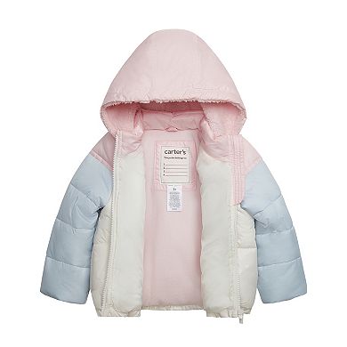 Toddler Girl Carter's Colorblock Puffer Jacket