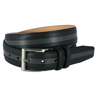 Crookhorndavis Men's The Slate Italian Calfskin Two Tone Inlay Golf Leather Belt