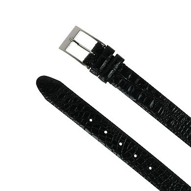 Toneka Men's Hornback Croc Print Belt