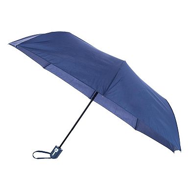 Solid Color Auto Open Compact Travel Umbrella By Parquet