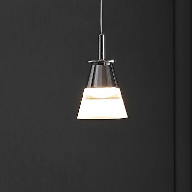 Alain 5" 1-light Adjustable Metal Integrated Led Pendant, Chrome