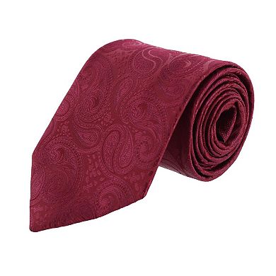 Men's Paisley Print Tie And Pocket Square