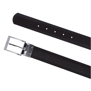Ctm Men's Big & Tall Reversible Perforated Dress Belt