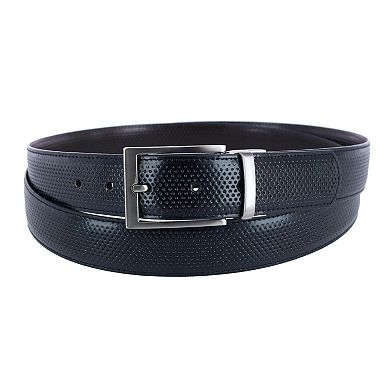 Ctm Men's Big & Tall Reversible Perforated Dress Belt
