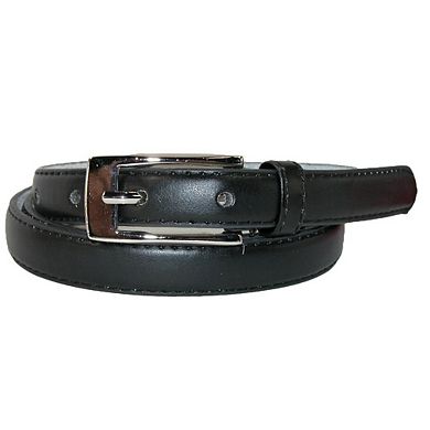 Ctm Women's Skinny Leather Dress Belt (pack Of 2 Colors)