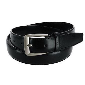 CTM Men's 1 1/4 Inch Wide Basic Leather Dress Belt
