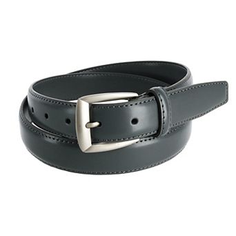 CTM Men's 1 1/4 Inch Wide Basic Leather Dress Belt