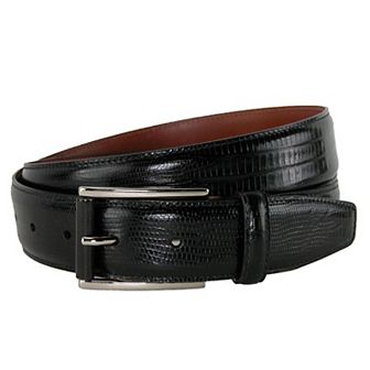 Crookhorndavis Men's Django Turin Tejus Lizard Print Dress Belt