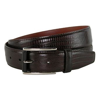 Crookhorndavis Men's Django Turin Tejus Lizard Print Dress Belt