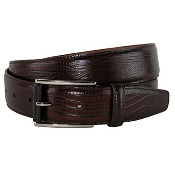 Crookhorndavis Men's Django Turin Tejus Lizard Print Dress Belt